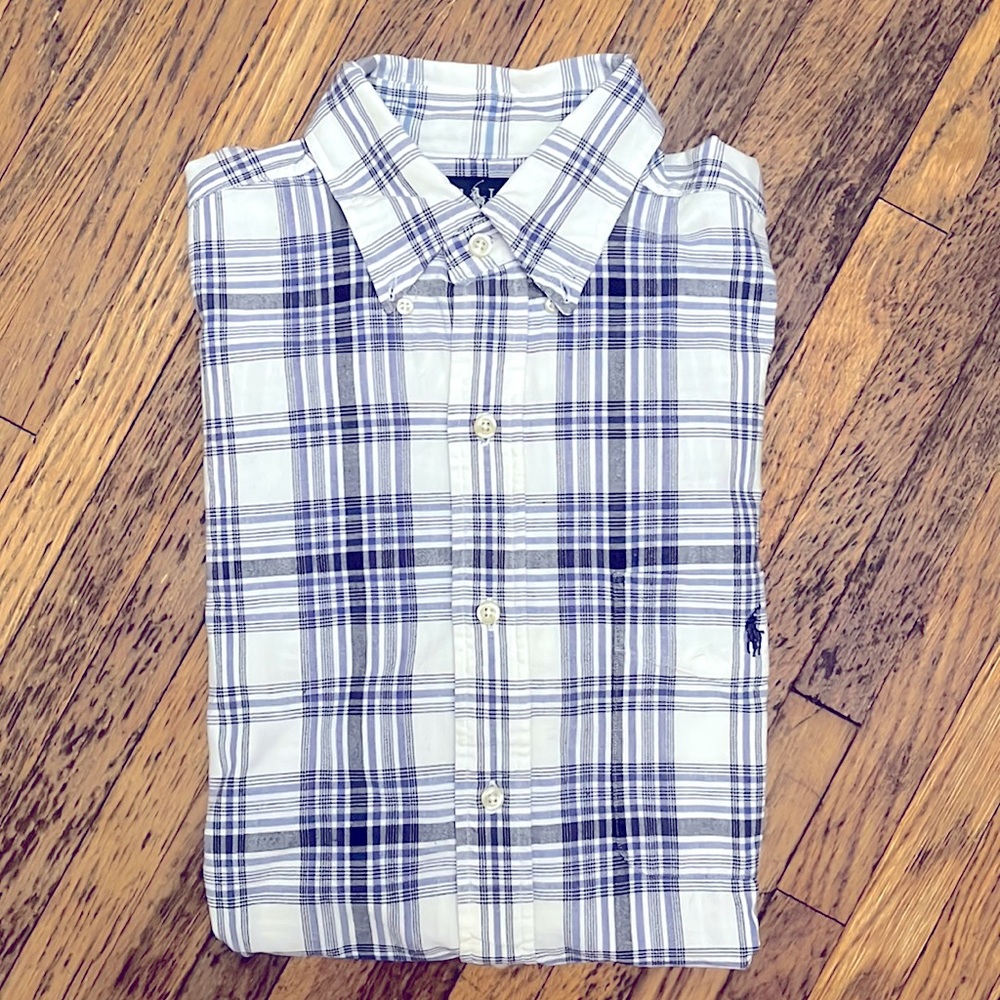 Vintage Mens Blaire Ralph Lauren One Pocket Button Down in SZ S.